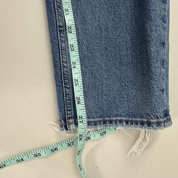 Abercrombie & Fitch The Mom High Rise Jeans Curve Love Womens 32x27.5 Distressed - Picture 12 of 13